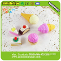 Novelty Cake and Ice-cream Shaped Erasers For Promotional